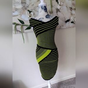 Striped Black and Yellow Dress